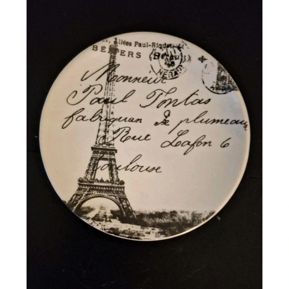 French Inspired Canape Plates with storage box set of 4 Tina Higgins New